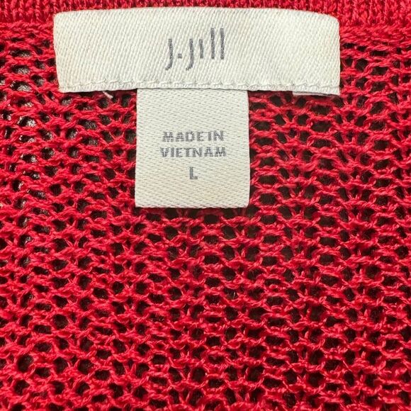J. Jill Large Red Open Knit Top - Picture 5 of 6